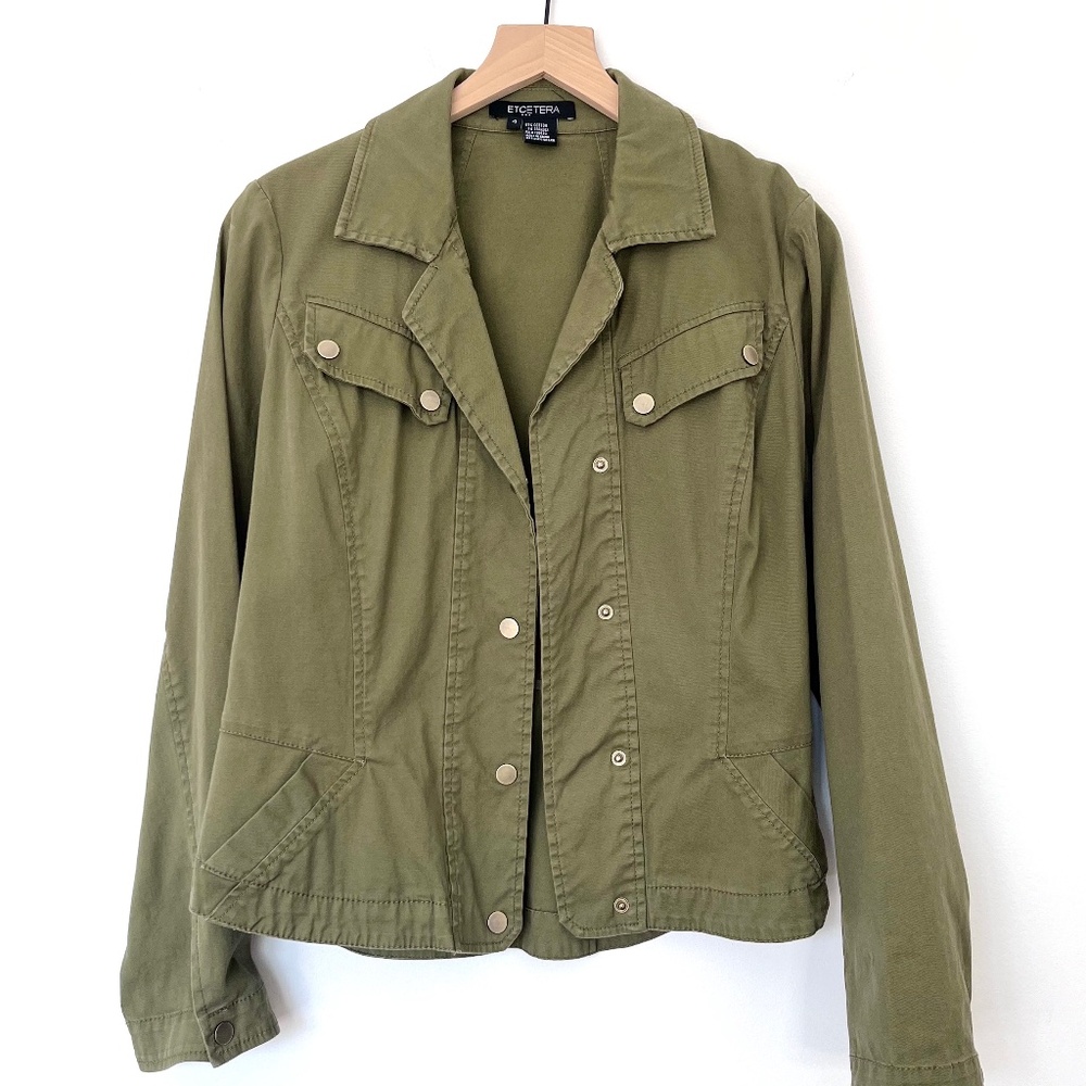 ETCETERA Olive Green Utility Jacket